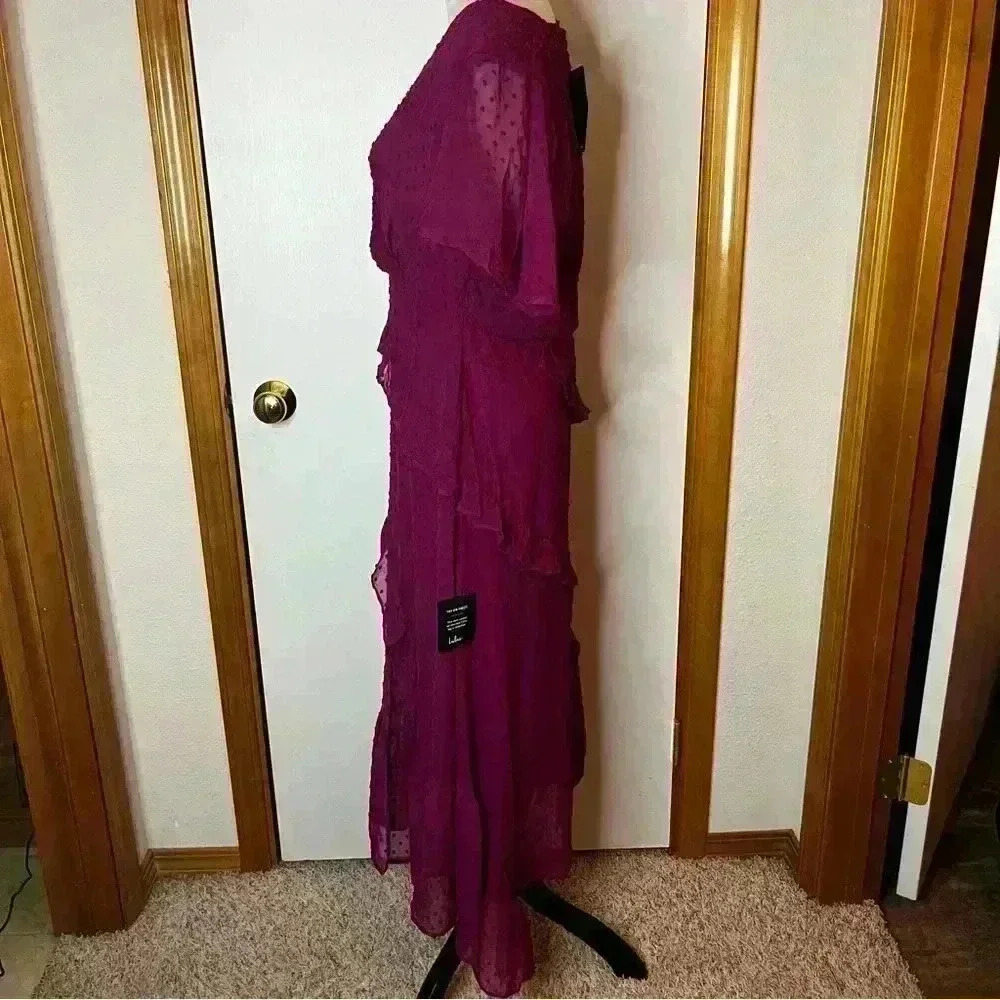 Lulu's Ruffled Midi Dress - Picture 8 of 15